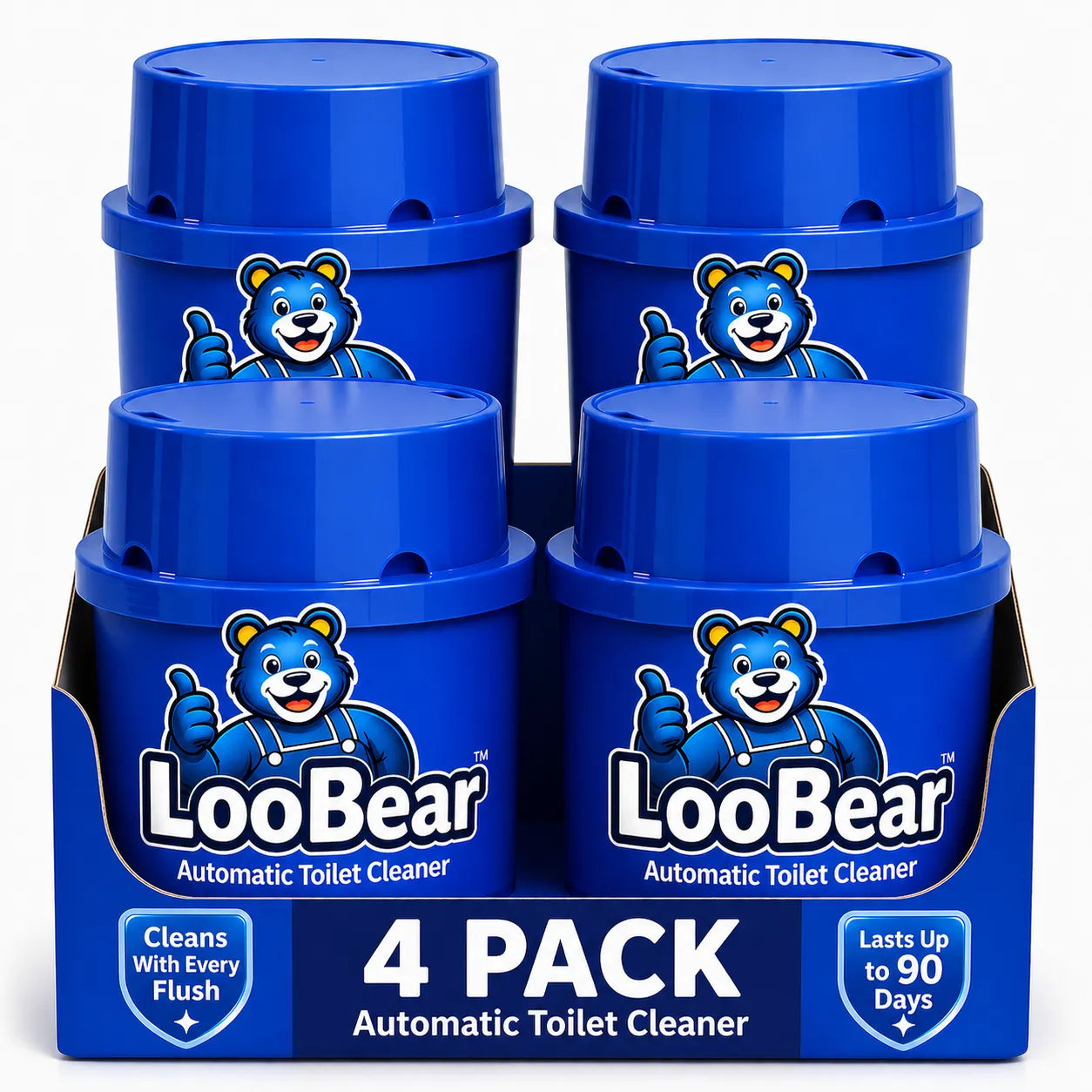 LooBear In-Cistern Automatic Toilet Cleaner (Bundle of 4)
